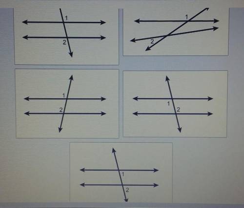 HELP ASAP Classify each pair of numbered angles as corresponding, alternate interior, alternate exte