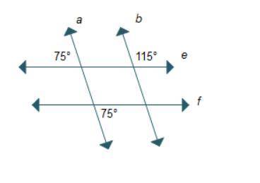 Which lines are parallel? Justify your answer. Lines a and b are parallel because their alternate ex