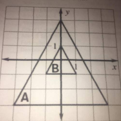 Determine whether the dilation from Figure A to Figure B is a reduction or an enlargement. Then find
