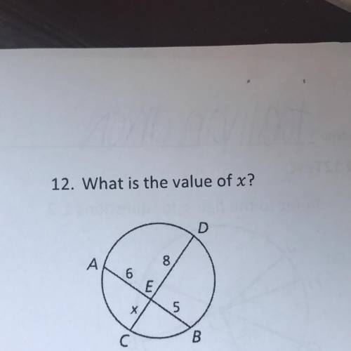 12. What is the value of x?