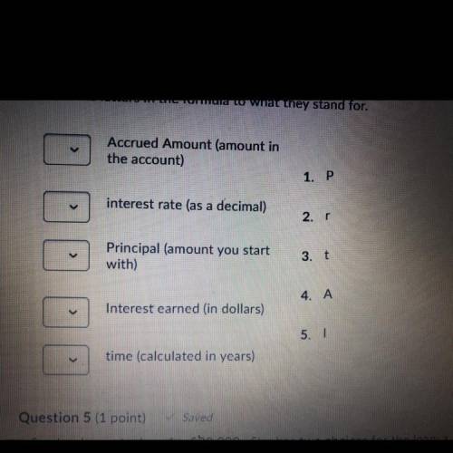 Accrued Amount (amount in the account) 1. P interest rate (as a decimal) Principal (amount you start