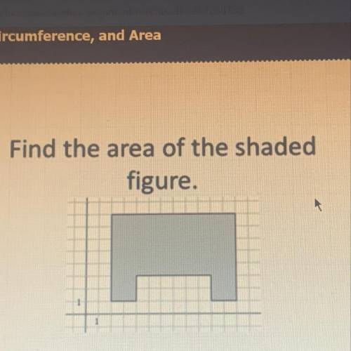 Find the area of the shaded figure. [ ? ] square units