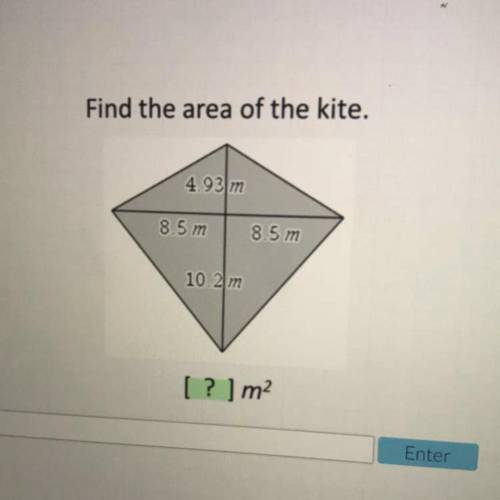 Find the area of the kite. Please help!