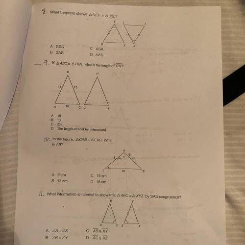 I need the answer to 8-11. I am struggling can someone help me please ?