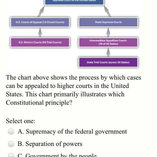 The chart above shows the process by which cases can be appealed to higher courts in the United Stat