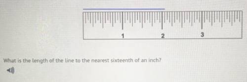 What is the length of the line to the nearest sixteenth of an inch