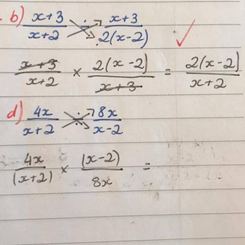Question d) please in image above 4x/x+2 x x-2/8x