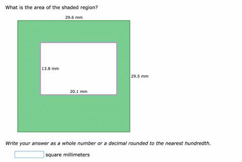 Area between two shapes. IXL Geometry help pls and will mark brainiest answer !