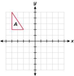 Which series of transformations would transform triangle A into similar triangle A' in Quadrant IV?