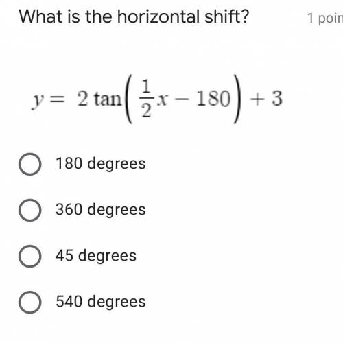 What is the horizontal shift ?