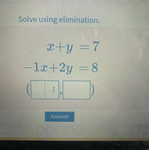 I need to solve using elimination