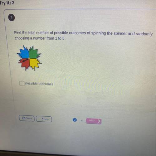 Find the number of possible outcomes of spinning the spinner and randomly choosing a number from 1 t