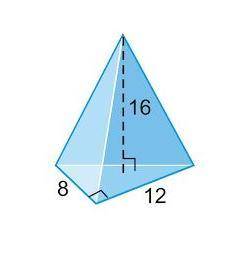 PLEASE HURRY! 25 POINTS! What is the volume of the triangular pyramid shown, in cubic units?