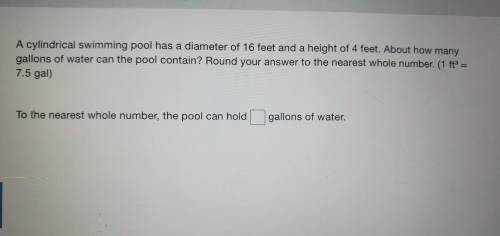 How many fallons of water can the pool contain? Answer to the nearest whole number.