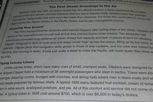 What is the passage mostly about?a.the cost of flying during the 1930'sb.how pan am airplanes could