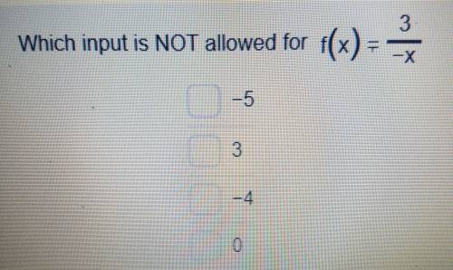 ##4 which input is NOT allowed ?