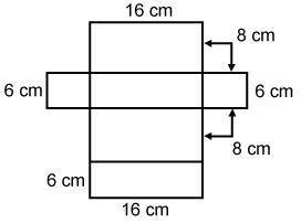 The figure is the net for a rectangular prism. What is the surface area of the rectangular prism rep