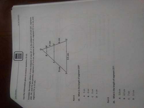 This is a 2 part question. Need help with both questions please! Use the triangle for both parts of