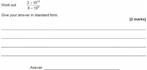 Standard form with negative