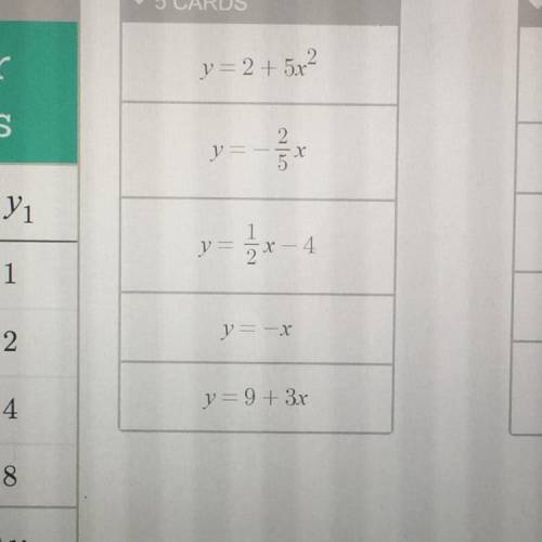 Which ones are linear and non-linear equations