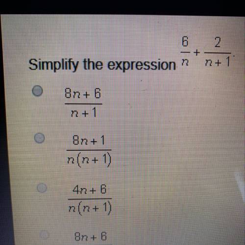Simplify the expression 6/n + 2/n + 1