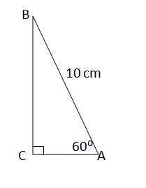 HELP!! Find the length of BC. A) 5 3 cm B) 5 2 cm C) 10 2 cm D) 10 3 cm