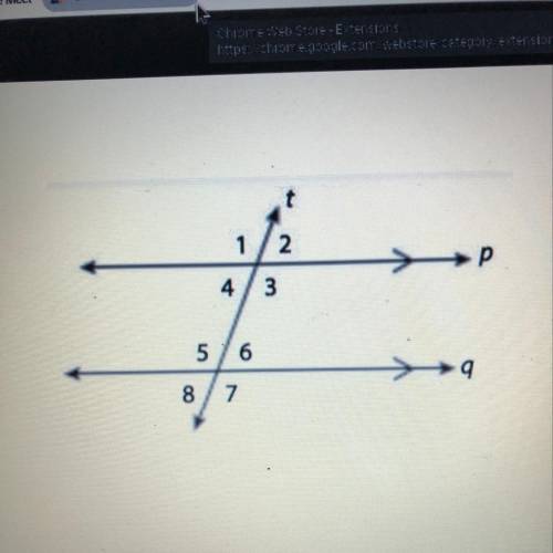 PLEASE HELP!! Use the figure the specified angle measure. In the figure, p ll q. Suppose m<5=104*