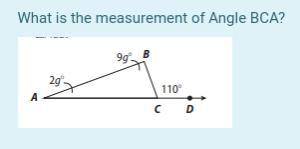 What is the measurement of Angle BCA?