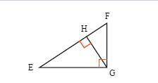 Write a similarity statement relating the three triangles in the diagram EFG~EGH~GFH EFG~EHG~GHF EGF