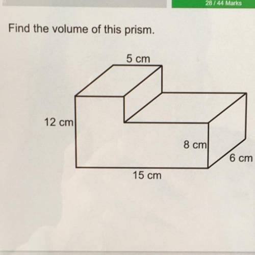 Find the volume of this prism???