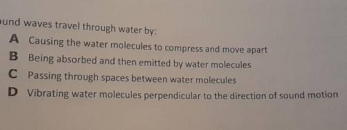 Sound waves travel through water by: