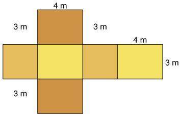 Given the net of the rectangular prism, what is its surface area? 24 m 2 40 m 2 48 m 2 66 m 2