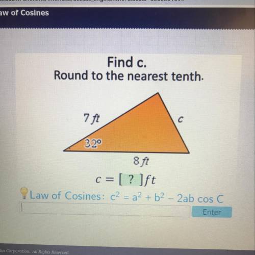Find c Round to the nearest tenth