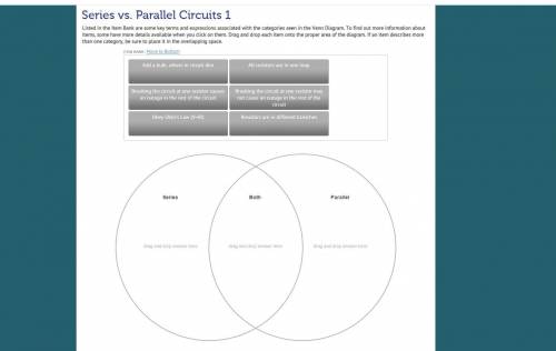 Series vs. Parallel Circuits 1Listed in the Item Bank are some key terms and expressions associated