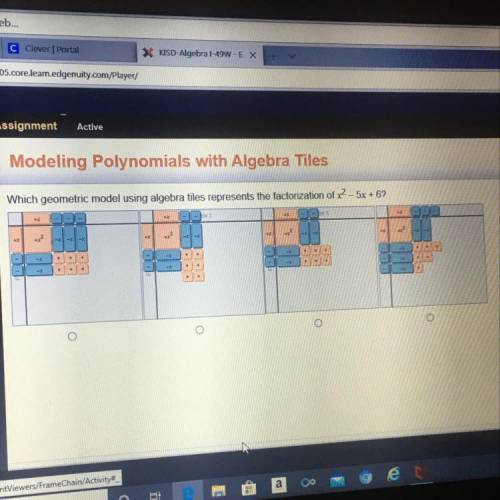 Modeling Polynomials with Algebra Tiles Which geometric model using algebra tiles represents the fac