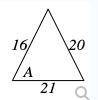 Given the triangle below, find the measure of angle  A . Picture is not drawn to scale