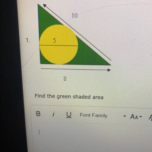 Find the green shaded areas.