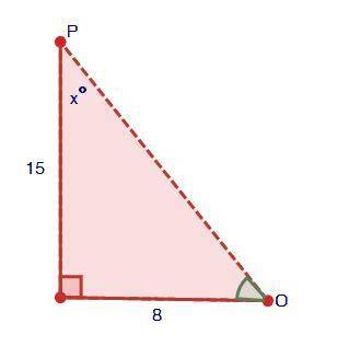 Question 10 (Fill-In-The-Blank Worth 4 points) (05.02 MC) Find the measure of angle x. Round your an