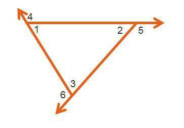Which expression is equivalent to is Measure of angle 4? A Measure of angle 2 + measure of angle 3 B