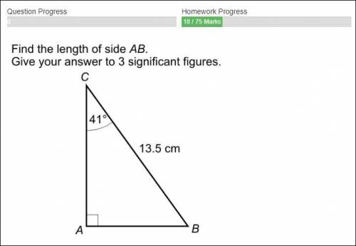 Find the length of AB give your answer to 3 significant number