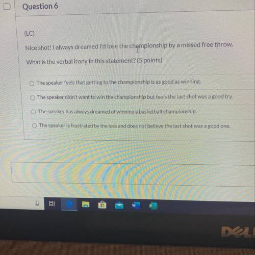 I need help on question 6 and it seems easy I’m just unsure on the answer.
