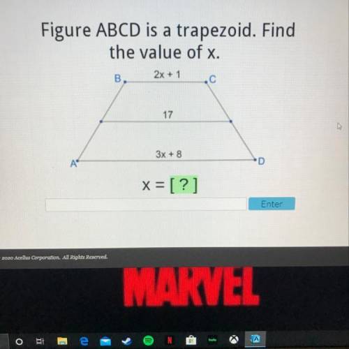 How do i find the value of x?