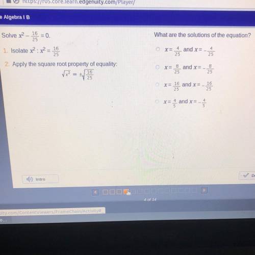 What are the solution of the equation