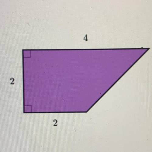 Find the area of the shape below