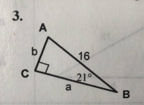 Solve each right triangle for ABC. (Will award brainliest)