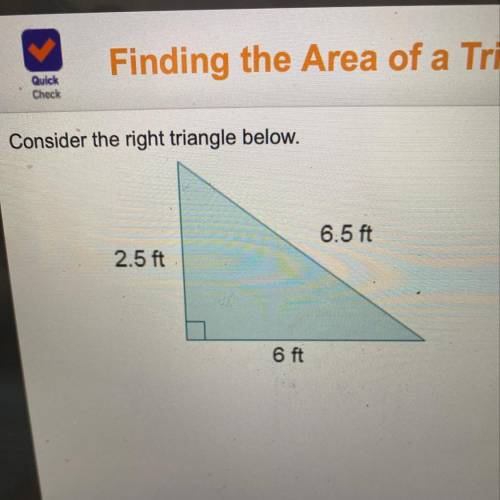Consider the right triangle below