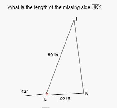 What is the length of missing side JK? Round Answer to nearest tenth please.