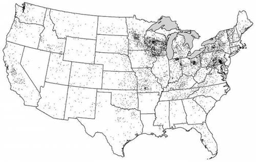 A. Identify ONE type of boundary data shown on the map. B. Identify the region of the United States