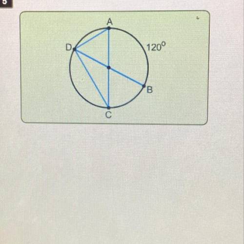 MAB = 120° and AC is the diameter of this circle. What is the degree measure of arc BC? Type in your