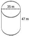 Mia is calculating the volume of the cylinder below using the following work.A cylinder with height